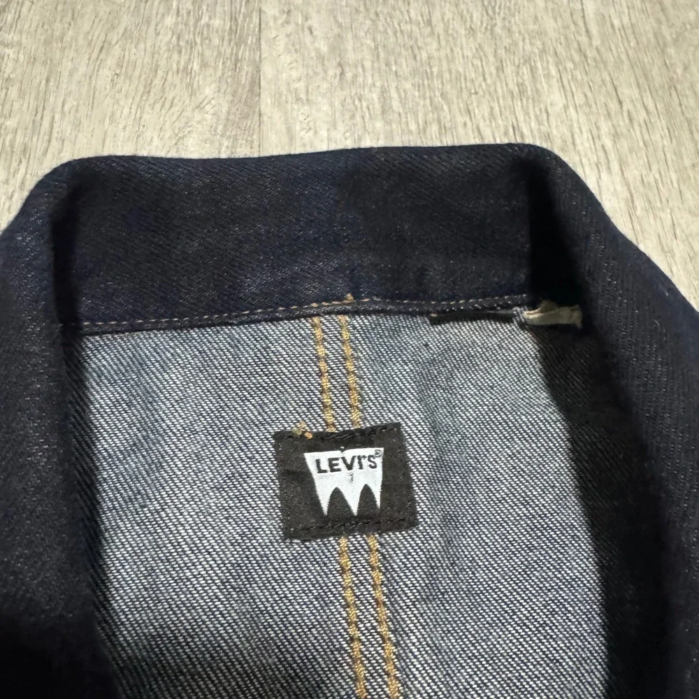 Levis skateboarding Mens Dark Wash Denim Full Zip Work Jacket A5732-0000 Large - Picture 2 of 7